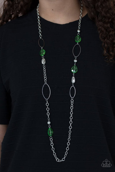 Paparazzi SHEER As Fate Green Necklace