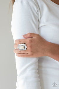 Paparazzi Stone Cold Couture White Ring