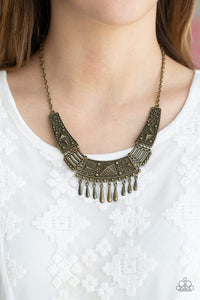Paparazzi STEER It Up Brass Necklace