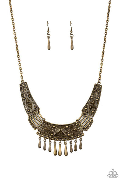 Paparazzi STEER It Up Brass Necklace