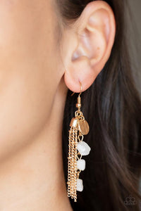 Paparazzi Stone Sensation Gold Earrings