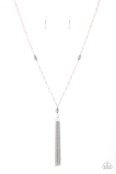 Paparazzi Tassel Takeover Pink Necklace
