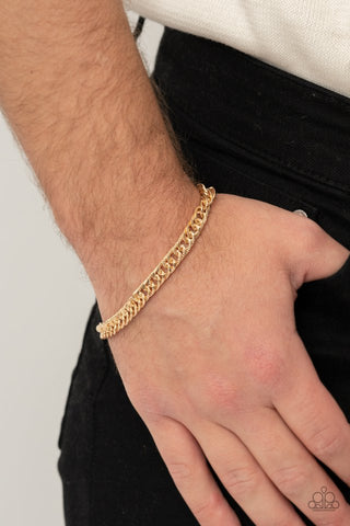 Paparazzi Very Valiant Gold Bracelet