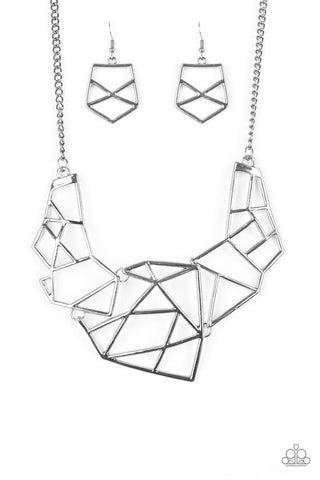 Paparazzi World Shattering Black Gunmetal Necklace